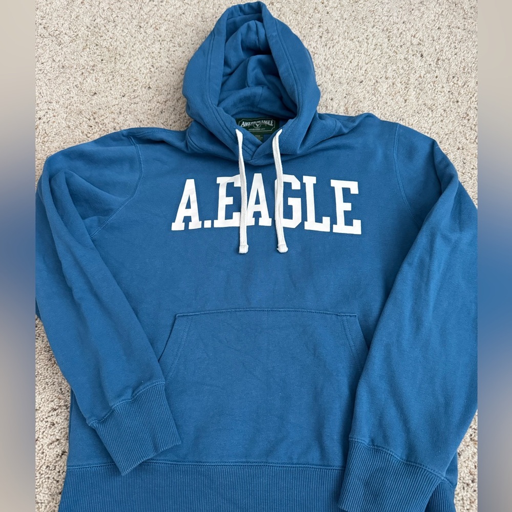 American eagle men’s hoodie size medium in blue/green color